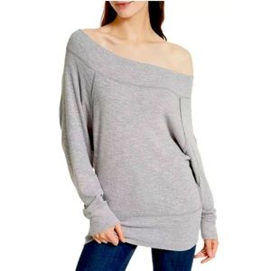 Free People Medium Gray Palisades Thermal Top
